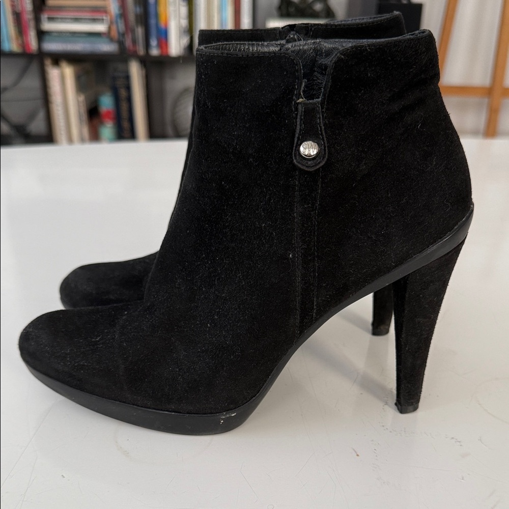 Stuart Weitzman Black Suede ankle  Boots
With 4 inch heels
